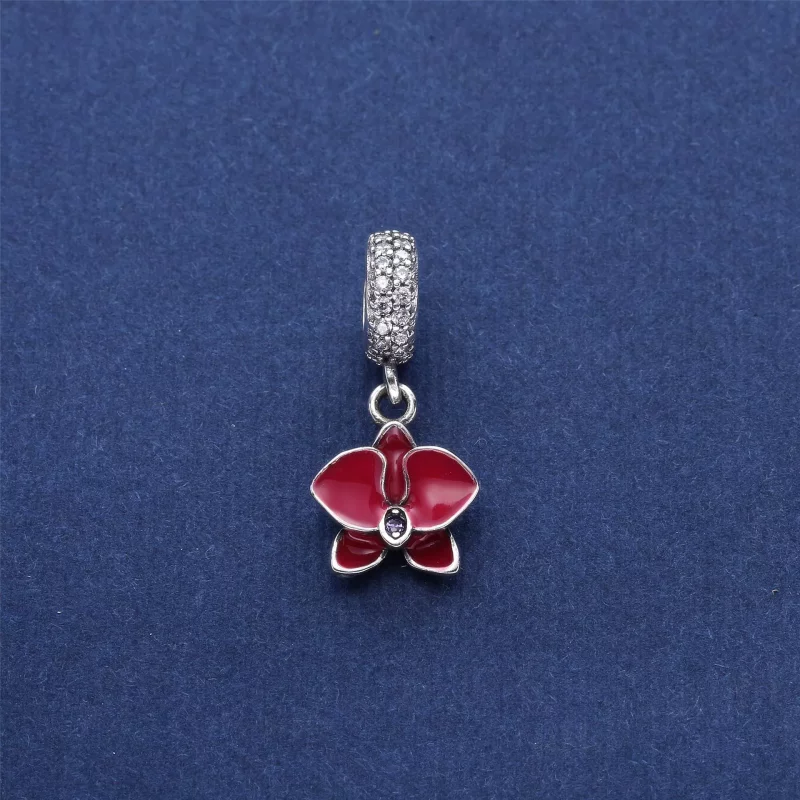 (imagen para) Charm colgante en plata de ley Orqu&iacute;dea Blanca - PANDORA - Ver 3
