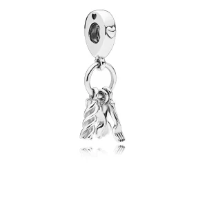 (imagen para) Charm colgante en plata de ley Pasta de amor PANDORA