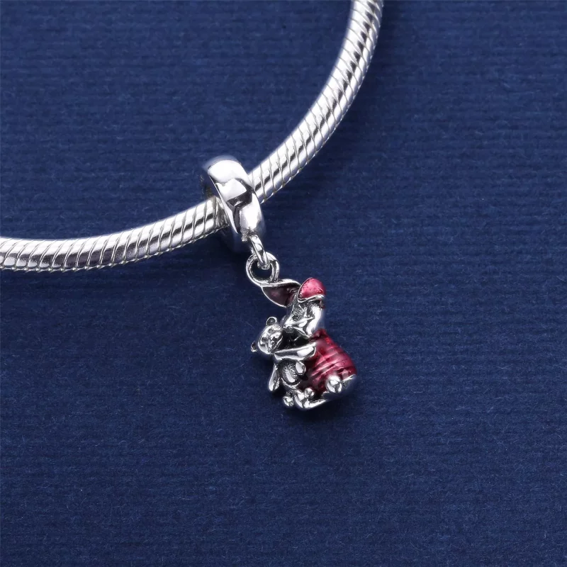 (imagen para) Charm colgante en plata de ley Piglet - PANDORA - Ver 3