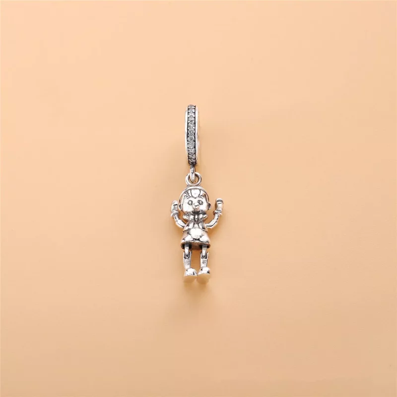 (imagen para) Charm colgante en plata de ley Pinocho - PANDORA - Ver 2