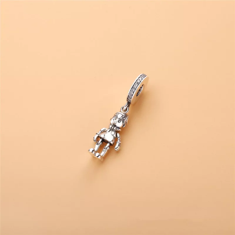 (imagen para) Charm colgante en plata de ley Pinocho - PANDORA - Ver 3