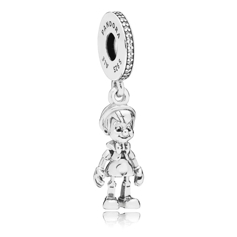 (imagen para) Charm colgante en plata de ley Pinocho - PANDORA