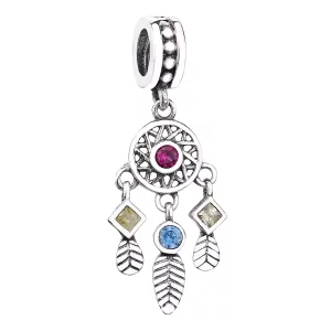 (imagen para) Charm colgante en plata de ley Pluma PANDORA