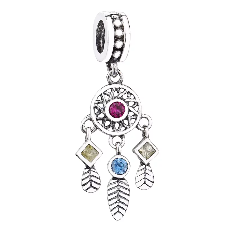 (imagen para) Charm colgante en plata de ley Pluma PANDORA