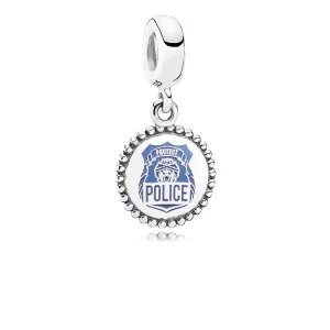 (imagen para) Charm colgante en plata de ley Polic&iacute;a PANDORA