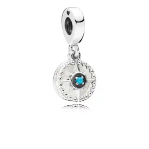 (imagen para) Charm colgante en plata de ley Rosa de los Vientos - PANDORA