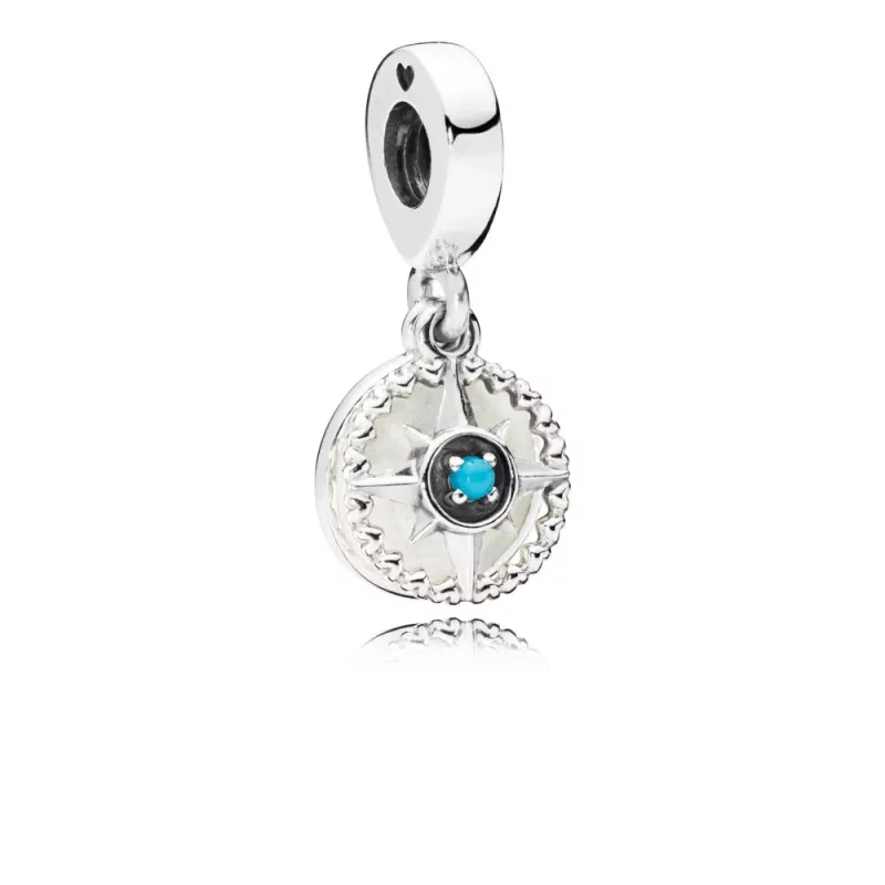 (imagen para) Charm colgante en plata de ley Rosa de los Vientos - PANDORA