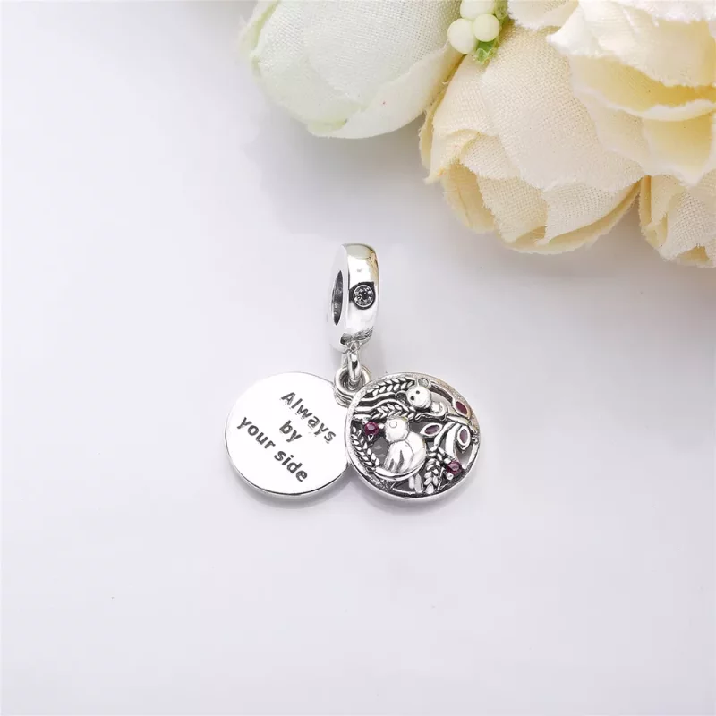 (imagen para) Charm colgante en plata de ley Siempre a tu lado - PANDORA - Ver 3