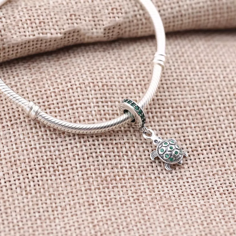 (imagen para) Charm colgante en plata de ley Tortugas PANDORA - Ver 4
