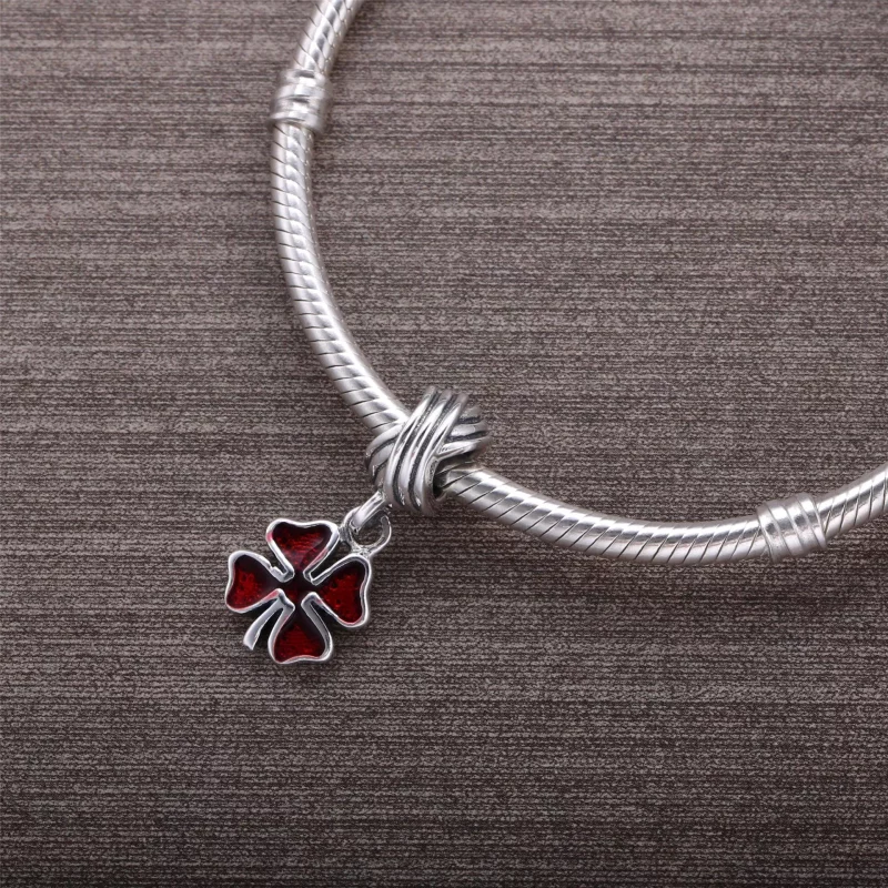 (imagen para) Charm colgante en plata de ley Tr&eacute;bol PANDORA - Ver 4