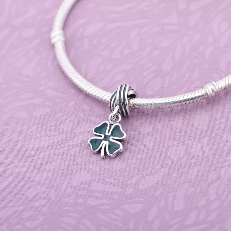 (imagen para) Charm colgante en plata de ley Tr&eacute;bol PANDORA - Ver 2