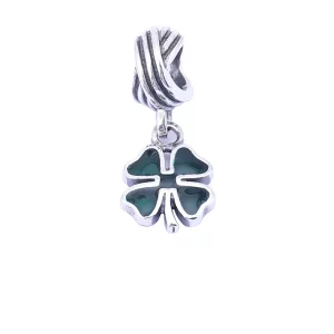 (imagen para) Charm colgante en plata de ley Tr&eacute;bol PANDORA