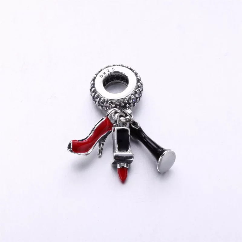 (imagen para) Charm colgante en plata de ley Tr&iacute;o de Glamour - PANDORA - Ver 2
