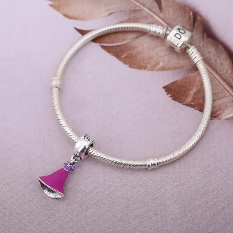 (imagen para) Charm colgante en plata de ley Vestido de Rapunzel - PANDORA - Ver 3