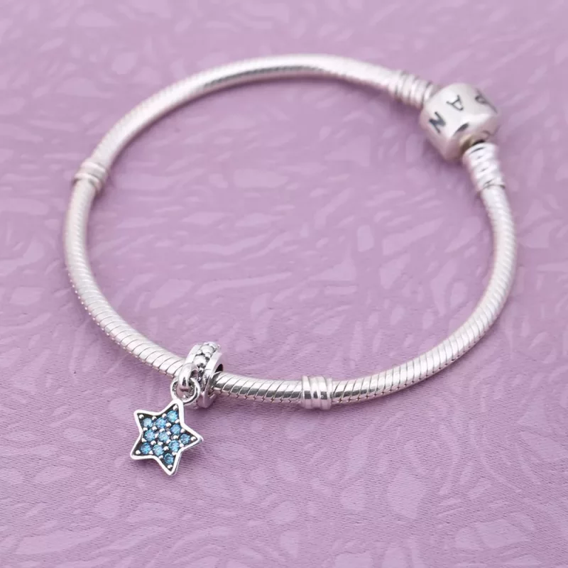 (imagen para) Charm Colgante Estrella Pav&eacute; Azul - PANDORA - Ver 2