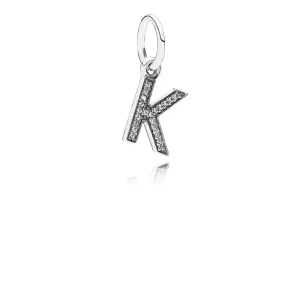 Charm colgante letra K - PANDORA (imagen para) Charm colgante letra K - PANDORA
