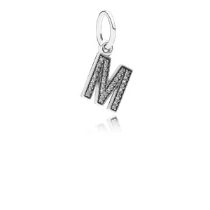Charm colgante letra M - PANDORA (imagen para) Charm colgante letra M - PANDORA