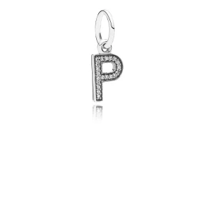 Charm colgante letra P - PANDORA (imagen para) Charm colgante letra P - PANDORA