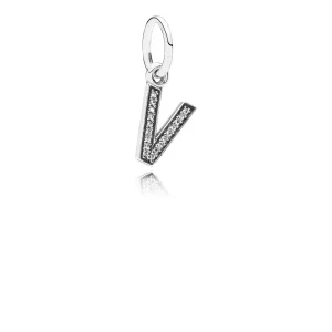 (imagen para) Charm colgante letra V - PANDORA