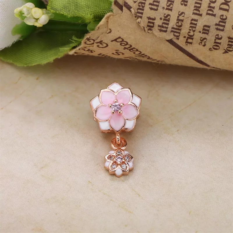 (imagen para) Charm colgante Magnolia Bloom Pale Cerise PANDORA Rose - Ver 3