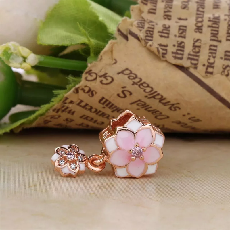 (imagen para) Charm colgante Magnolia Bloom Pale Cerise PANDORA Rose - Ver 4