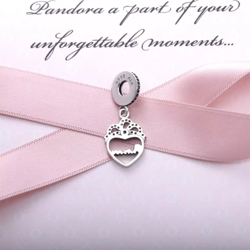 (imagen para) Charm colgante Princesa Corona Coraz&oacute;n PANDORA - Ver 3
