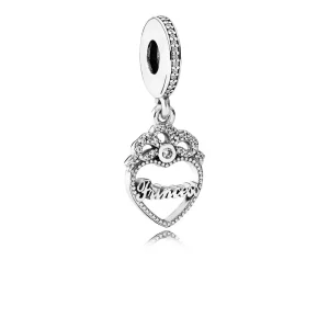 (imagen para) Charm colgante Princesa Corona Coraz&oacute;n PANDORA