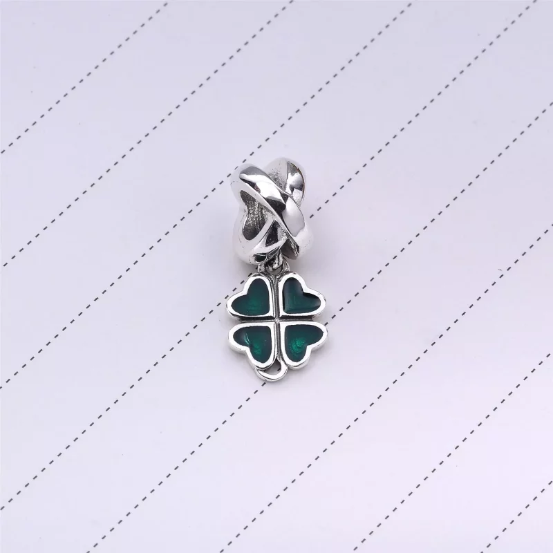 (imagen para) Charm Colgante Tr&eacute;bol Rosa - PANDORA - Ver 3