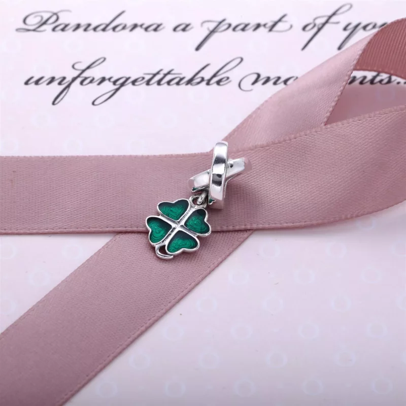 (imagen para) Charm Colgante Tr&eacute;bol Verde - PANDORA - Ver 2