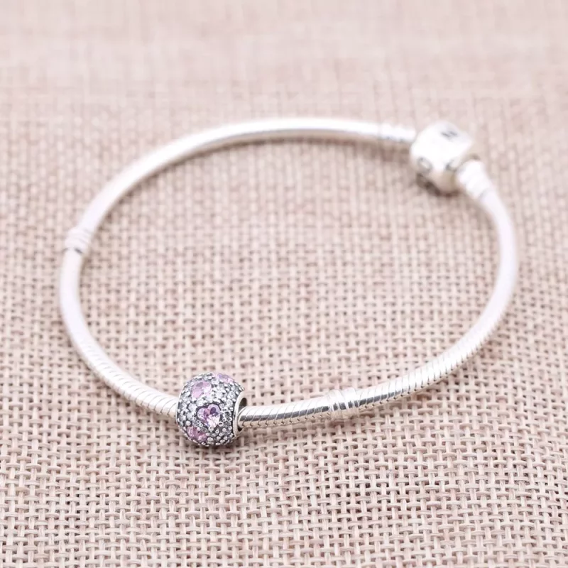 (imagen para) Charm coraz&oacute;n de pav&eacute; rosa - PANDORA - Ver 2
