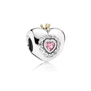 Charm Corazón de Princesa Rosa - PANDORA (imagen para) Charm Corazón de Princesa Rosa - PANDORA