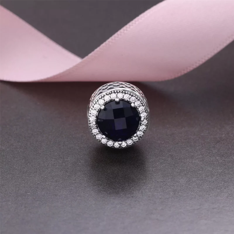 (imagen para) Charm Corazones Brillantes Azul Luz de Luna - PANDORA - Ver 2