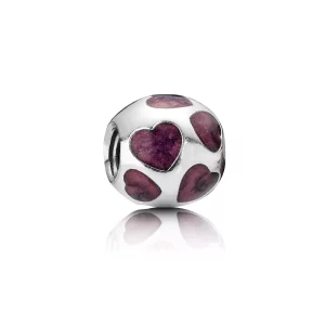 (imagen para) Charm Corazones Morado - PANDORA