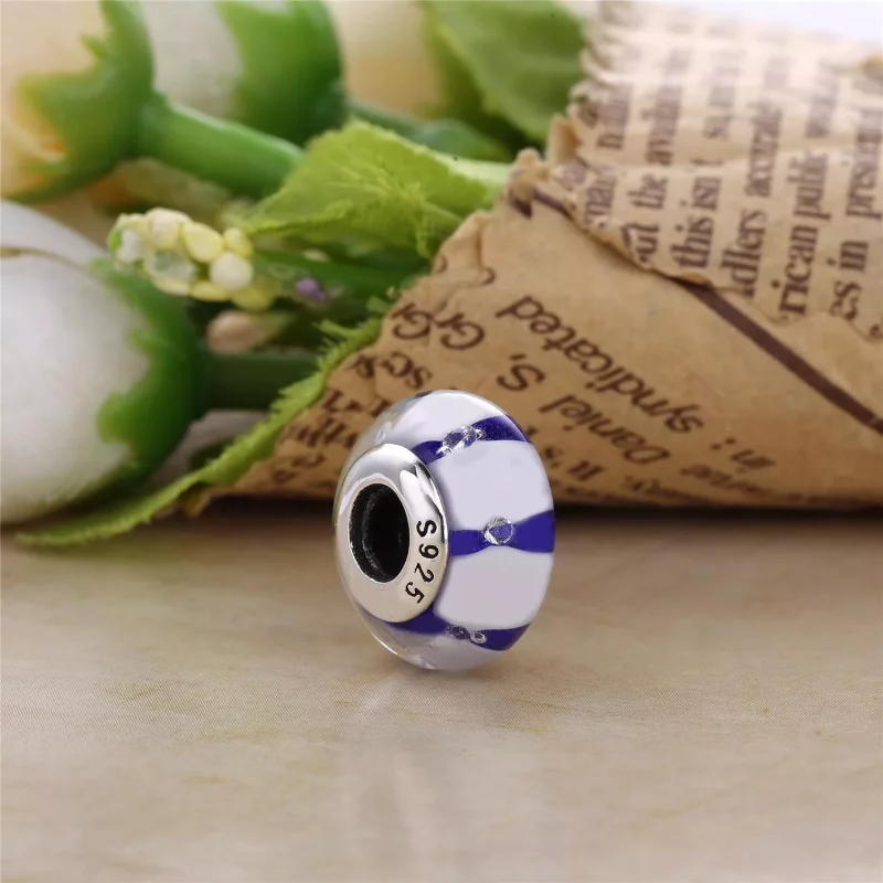(imagen para) Charm cristal de Murano Azul - PANDORA - Ver 2
