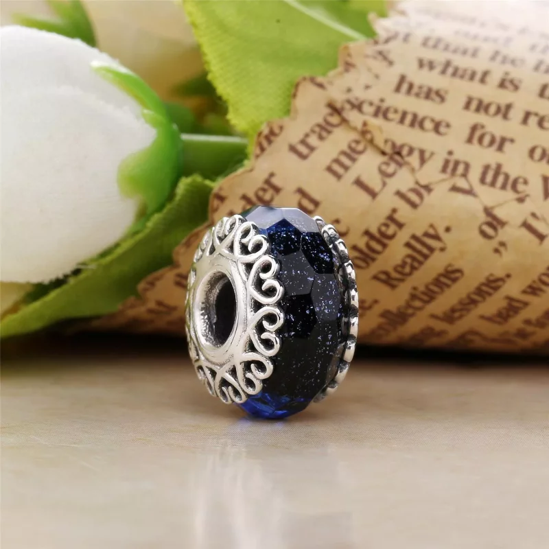 (imagen para) Charm cristal de Murano Blanco Iridiscente - PANDORA - Ver 6