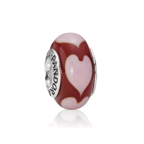 (imagen para) Charm Cristal de Murano Coraz&oacute;n Rojo - PANDORA