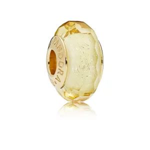 (imagen para) Charm cristal de Murano Dorado Facetado - PANDORA