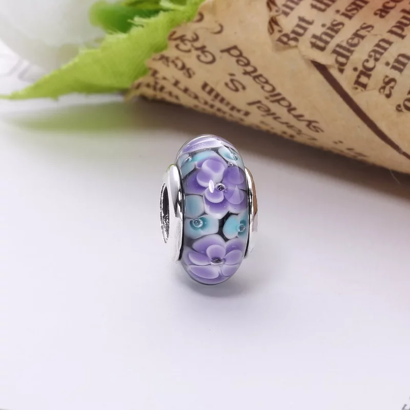 (imagen para) Charm cristal de Murano Flor - PANDORA - Ver 4
