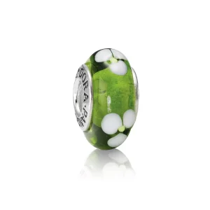 Charm cristal de Murano Flor verde - PANDORA (imagen para) Charm cristal de Murano Flor verde - PANDORA