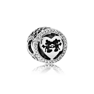 (imagen para) Charm en plata de ley Amor Mickey & Minnie - PANDORA