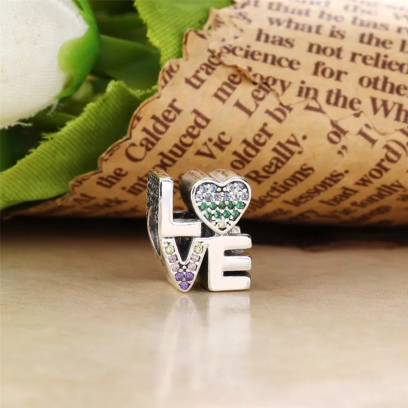 (imagen para) Charm en plata de ley Amor Multicolor - PANDORA - Ver 2