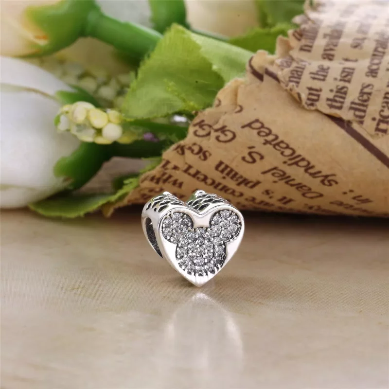 (imagen para) Charm en plata de ley Amor Verdadero Mickey & Minnie - PANDORA - Ver 3