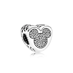 (imagen para) Charm en plata de ley Amor Verdadero Mickey & Minnie - PANDORA