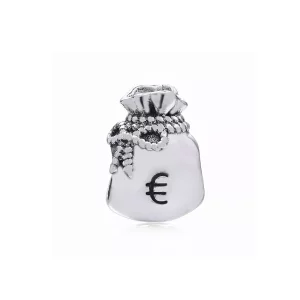 Charm en plata de ley Bolsas de dinero PANDORA (imagen para) Charm en plata de ley Bolsas de dinero PANDORA