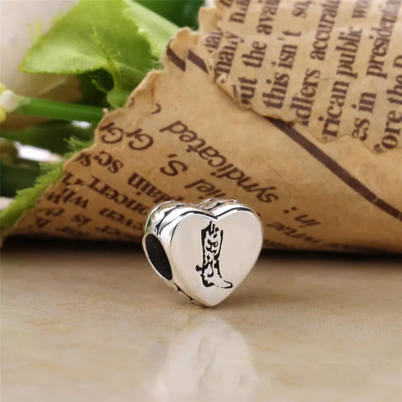 (imagen para) Charm en plata de ley Bota Coraz&oacute;n PANDORA - Ver 2