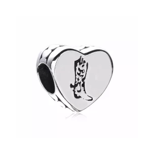 (imagen para) Charm en plata de ley Bota Coraz&oacute;n PANDORA