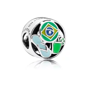 Charm en plata de ley Brasil PANDORA (imagen para) Charm en plata de ley Brasil PANDORA