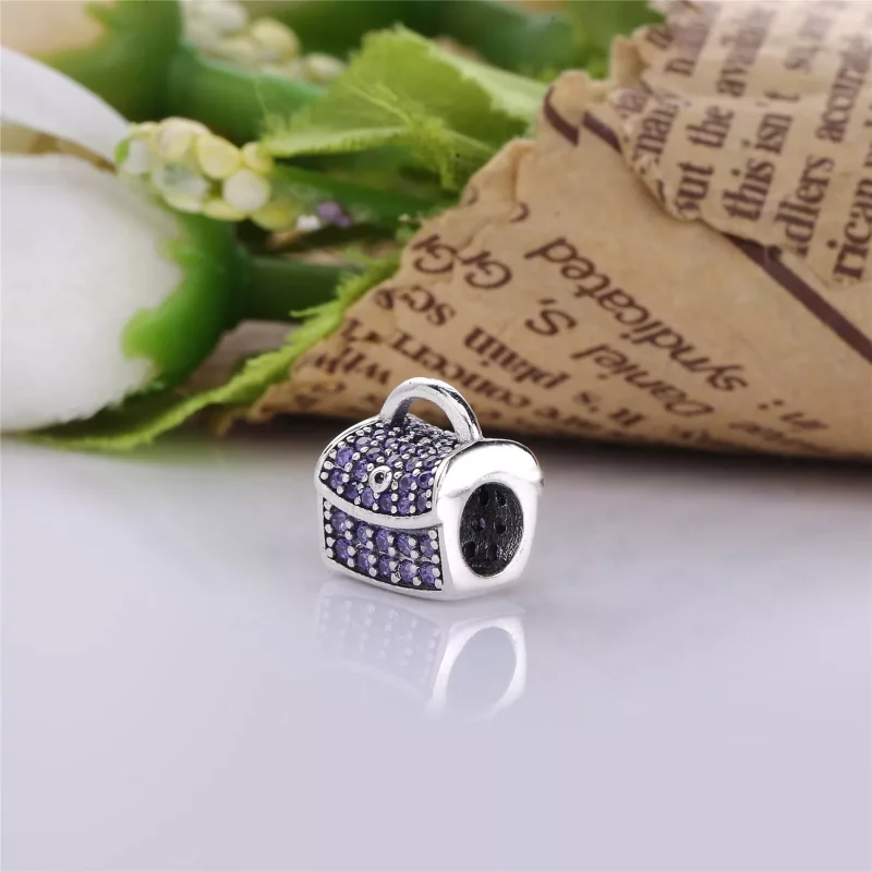 (imagen para) Charm en plata de ley Caja del tesoro PANDORA - Ver 3