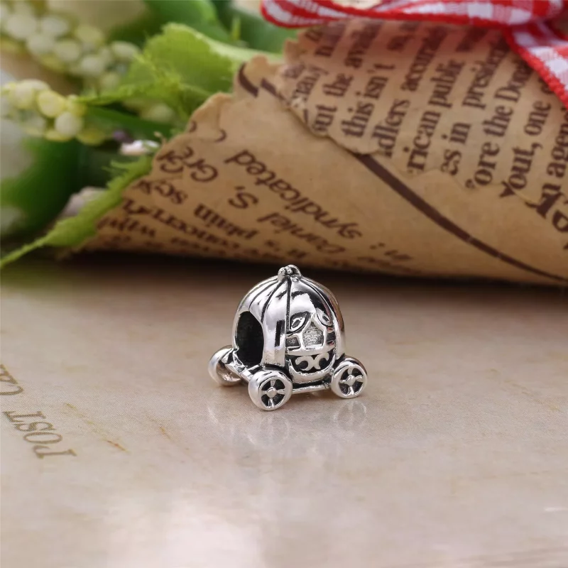 (imagen para) Charm en plata de ley Coche de calabaza PANDORA - Ver 2