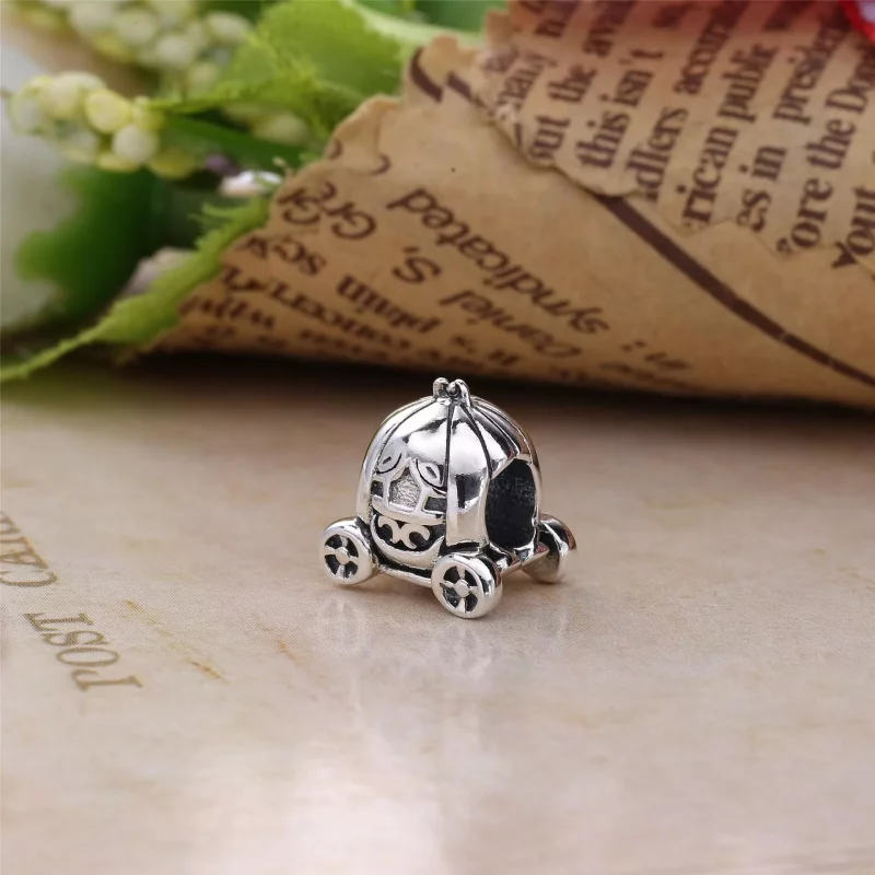 (imagen para) Charm en plata de ley Coche de calabaza PANDORA - Ver 3